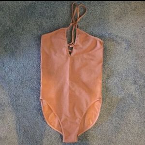 Free People salmon colored one piece
